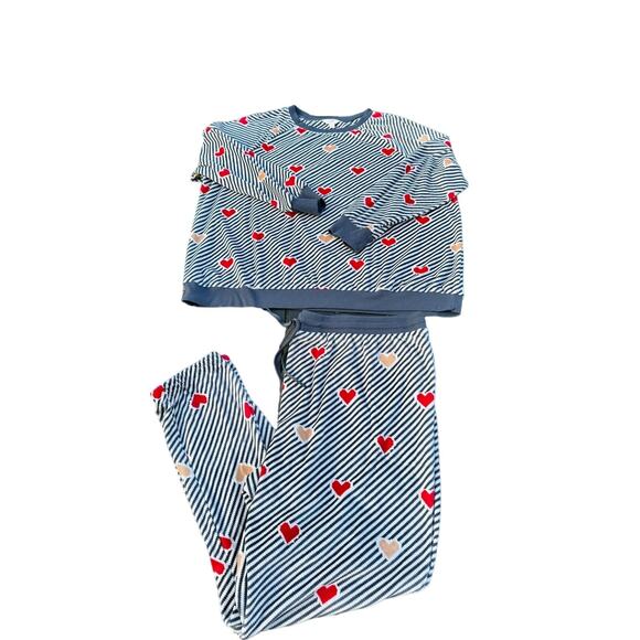 Secret Treasure Sleepwear Striped loungewear Pants/ top jogger soft Womens 2X - Picture 2 of 8